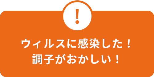 ウィルスに感染した！調子がおかしい！